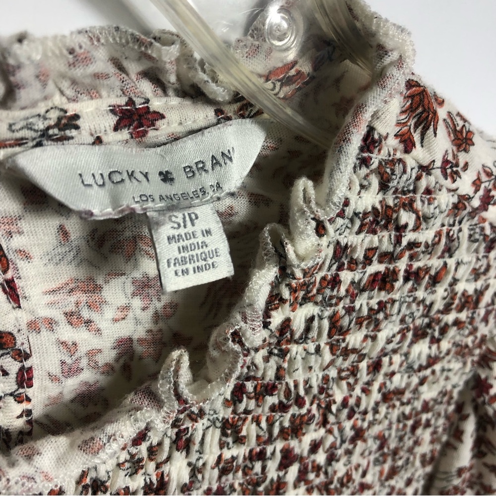 Lucky Brand long sleeve top with smocking - Picture 4 of 16
